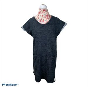 Roots Oversize Short Sleeve Black Dress